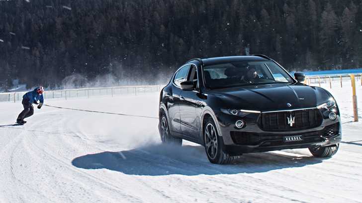 Maserati Levante S Pulls Snowboarder To Record Speeds – Gallery