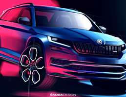 Skoda Sketches Kodiaq RS, Leaves Little To Imagination – Gallery