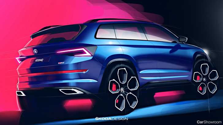 Skoda Sketches Kodiaq RS, Leaves Little To Imagination – Gallery