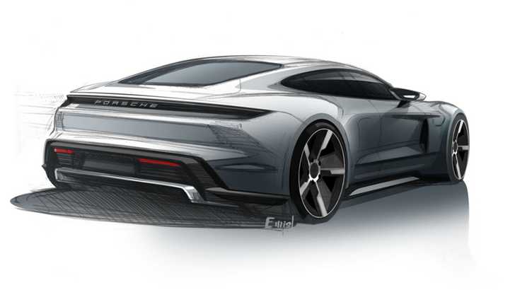 New Sketch Teases Porsche Taycan EV In Production Guise