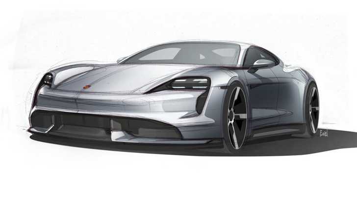 New Sketch Teases Porsche Taycan EV In Production Guise