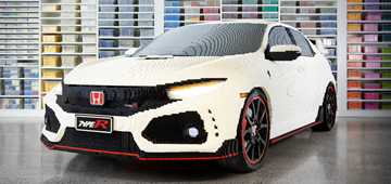 Honda Civic Type R Recreated As Life Size LEGO Model