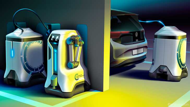 Volkswagen Develops Mobile Robot That Will Charge Up Your EV - Autonomously